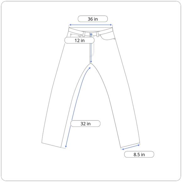 Levis Jeans Mens 36x32 Black Regular Fit Straight Leg Classic Cotton Denim - Picture 9 of 10